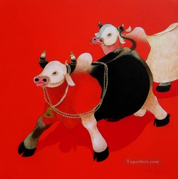 Ganado Vaca Toro Painting - ganado indio 2